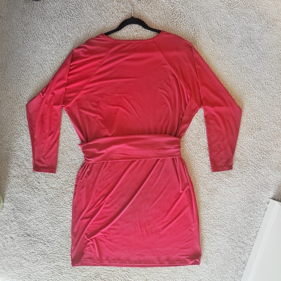 MICHAEL Michael Kors Plus Size Red Midi Belt Dress - Picture 2 of 8